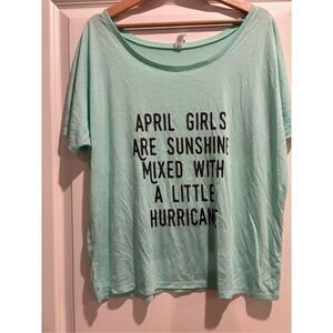April Girls are Sunshine Women's shirt size Large